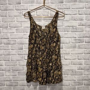 Intimately Free People Multicolor Paisley Printed Ruffle Boho Tank Top Sz Med